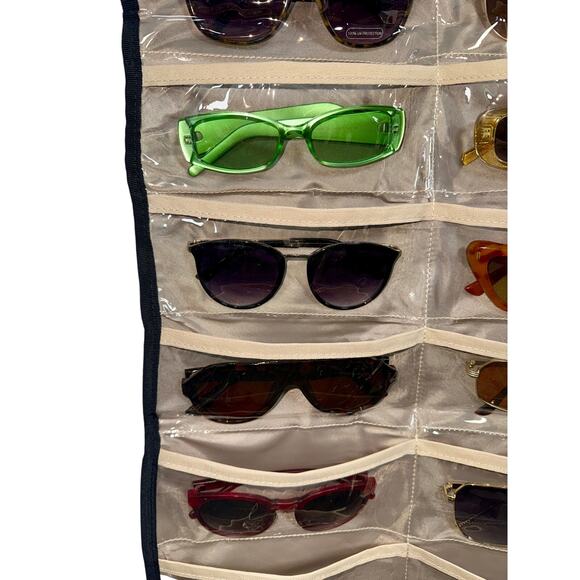 Sunglasses Wholesale Lot of 19 Assorted Pairs with NWT Travel Bag Black Brown main image 9